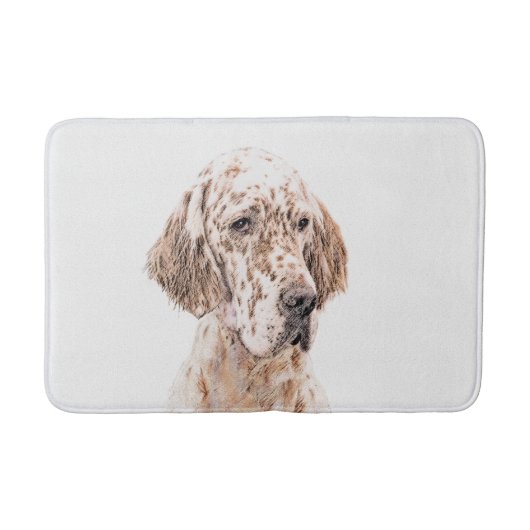 Engelse Setter Oranje Belton Painting Dog Art Badmat (Voorkant)