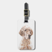Engelse Setter Oranje Belton Painting Dog Art Bagagelabel (Voorkant verticaal)