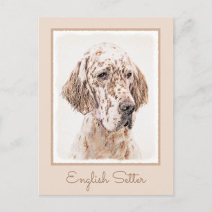 Engelse Setter Oranje Belton Painting Dog Art Briefkaart