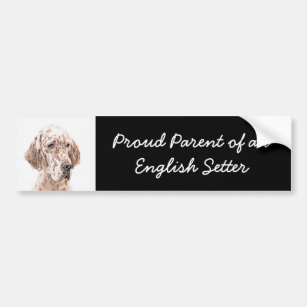 Engelse Setter Oranje Belton Painting Dog Art Bumpersticker
