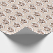 Engelse Setter Oranje Belton Painting Dog Art Cadeaupapier (Hoek)