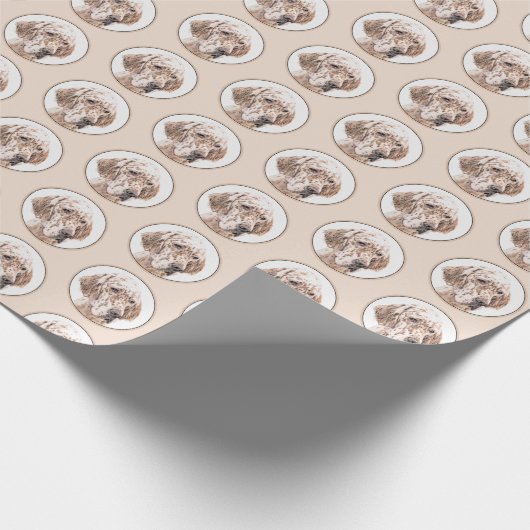 Engelse Setter Oranje Belton Painting Dog Art Cadeaupapier (Hoek)