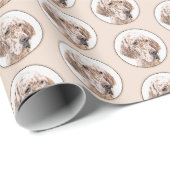 Engelse Setter Oranje Belton Painting Dog Art Cadeaupapier (Rol Hoek)