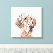 Engelse Setter Oranje Belton Painting Dog Art Canvas Afdruk (Insitu (Houten vloer))