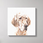 Engelse Setter Oranje Belton Painting Dog Art Canvas Afdruk (Voorkant)