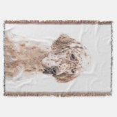 Engelse Setter Oranje Belton Painting Dog Art Deken (Voorkant)