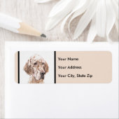 Engelse Setter Oranje Belton Painting Dog Art Etiket (Insitu)