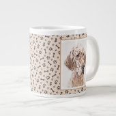 Engelse Setter Oranje Belton Painting Dog Art Grote Koffiekop (Voorkant rechts)