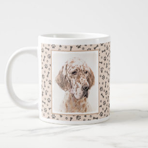 Engelse Setter Oranje Belton Painting Dog Art Grote Koffiekop