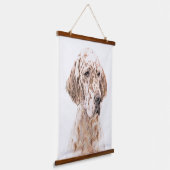 Engelse Setter Oranje Belton Painting Dog Art Hangend Wandkleed (Gebogen)
