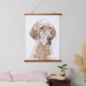 Engelse Setter Oranje Belton Painting Dog Art Hangend Wandkleed (Slaapkamer)