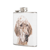 Engelse Setter Oranje Belton Painting Dog Art Heupfles (Links)