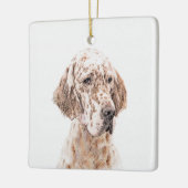 Engelse Setter Oranje Belton Painting Dog Art Keramisch Ornament (Links)