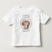 Engelse Setter Oranje Belton Painting Dog Art Kinder Shirts (Voorkant)
