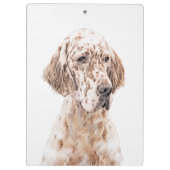 Engelse Setter Oranje Belton Painting Dog Art Klembord (Achterkant)