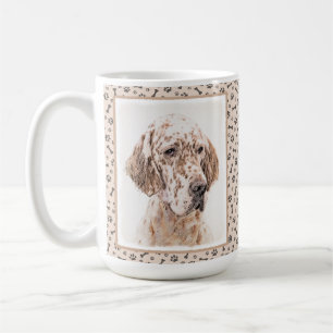 Engelse Setter Oranje Belton Painting Dog Art Koffiemok