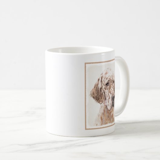 Engelse Setter Oranje Belton Painting Dog Art Koffiemok (Voorkant rechts)