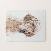 Engelse Setter Oranje Belton Painting Dog Art Legpuzzel (Horizontaal)