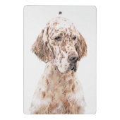 Engelse Setter Oranje Belton Painting Dog Art Mini Klembord (Achterkant)