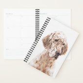 Engelse Setter Oranje Belton Painting Dog Art Planner (Display)