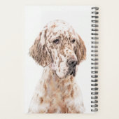 Engelse Setter Oranje Belton Painting Dog Art Planner (Achterkant)