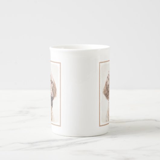 Engelse Setter Oranje Belton Painting Dog Art Porselein Kop (Voorkant)