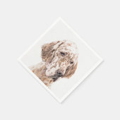 Engelse Setter Oranje Belton Painting Dog Art Servetten (Hoek)