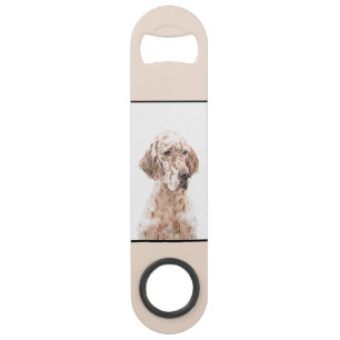 Engelse Setter Oranje Belton Painting Dog Art Speed Flessenopener