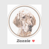 Engelse Setter Oranje Belton Painting Dog Art Sticker (Vel)