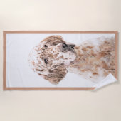 Engelse Setter Oranje Belton Painting Dog Art Strandlaken (Voorkant)