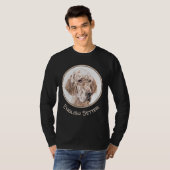 Engelse Setter Oranje Belton Painting Dog Art T-shirt (Voorkant volledig)