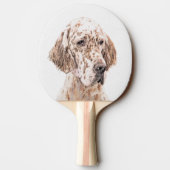 Engelse Setter Oranje Belton Painting Dog Art Tafeltennisbatje (Achterkant)