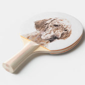 Engelse Setter Oranje Belton Painting Dog Art Tafeltennisbatje (Voorkant Gekanteld)