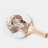 Engelse Setter Oranje Belton Painting Dog Art Tafeltennisbatje (Zijkant)