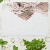 Engelse Setter Oranje Belton Painting Dog Art Theedoek (Gevouwen)