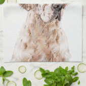 Engelse Setter Oranje Belton Painting Dog Art Theedoek (Gevouwen)