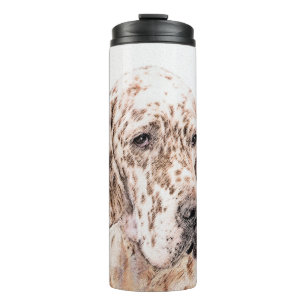 Engelse Setter Oranje Belton Painting Dog Art Thermosbeker