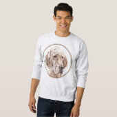 Engelse Setter Oranje Belton Painting Dog Art Trui (Voorkant volledig)