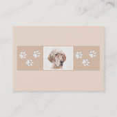 Engelse Setter Oranje Belton Painting Dog Art Visitekaartje (Achterkant)