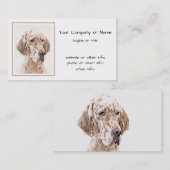 Engelse Setter Oranje Belton Painting Dog Art Visitekaartje (Voorkant / Achterkant)