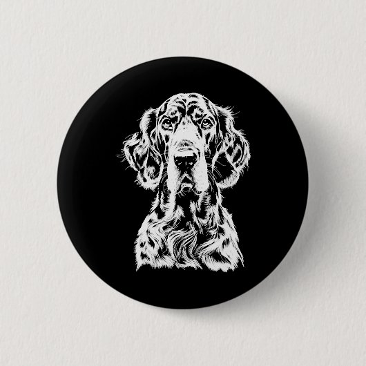 Engelse Setter Portret Minimalistische Kleding Ronde Button 5,7 Cm (Voorkant)