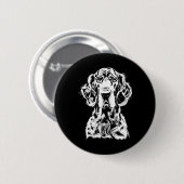 Engelse Setter Portret Minimalistische Kleding Ronde Button 5,7 Cm (Voorkant /achterkant)