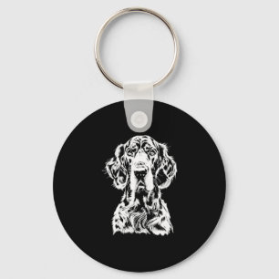 Engelse Setter Portret Minimalistische Kleding Sleutelhanger