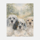 Engelse Setter Puppies Fleece Deken (Voorkant)