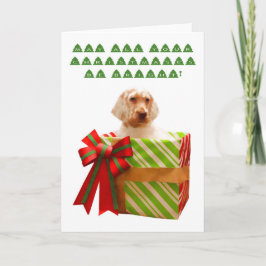 Engelse Setter Puppy Christmas Kaart