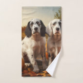 Engelse Setter Puppy Herfst Delight Pompoen Bad Handdoek (Handdoek)
