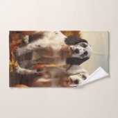Engelse Setter Puppy Herfst Delight Pompoen Bad Handdoek (Handdoek)