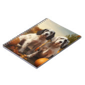 Engelse Setter Puppy Herfst Delight Pompoen Notitieboek (Linkerzijde)