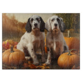 Engelse Setter Puppy Herfst Delight Pompoen Snijplank (Voorkant)