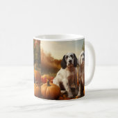 Engelse Setter Puppy Herfst Plezier Pompoen Koffiemok (Voorkant rechts)